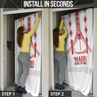 Toitu Te Tiriti Waitangi Door Cover White Wharenui House - Polynesian Pride