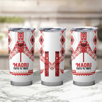 Toitu Te Tiriti Waitangi Tumbler Cup White Wharenui House - Polynesian Pride