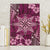 Vintage Tonga Tribal Ngatu Pattern Canvas Wall Art With Pacific Floral Pink Art