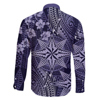 Vintage Tonga Tribal Ngatu Pattern Family Matching Puletasi and Hawaiian Shirt With Pacific Floral Pink Art