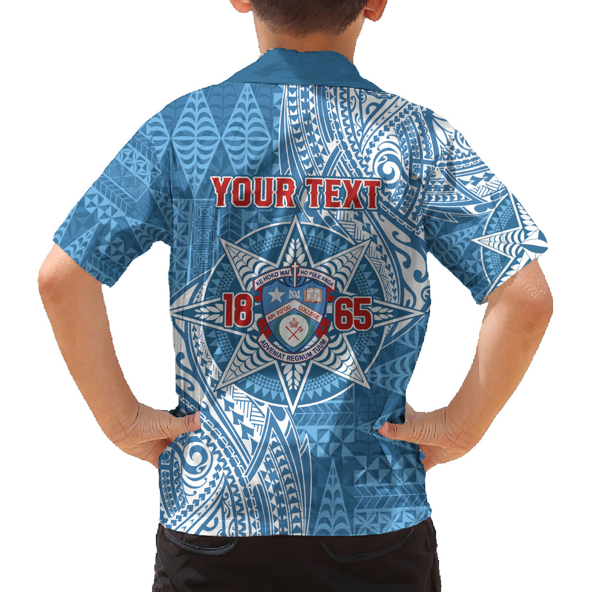 Personalised Tonga Apifo'ou College Family Matching Puletasi and Hawaiian Shirt Since 1865 Special Kupesi Pattern