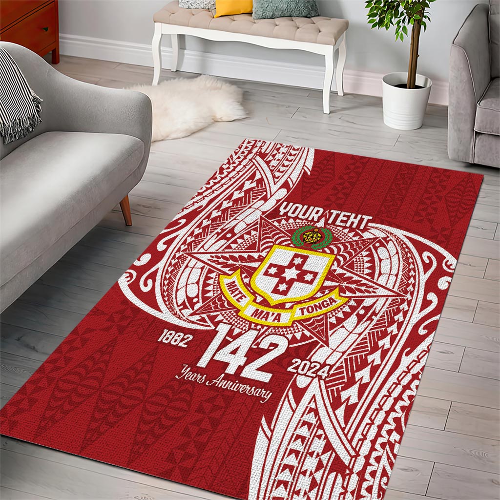 Personalised Kolisi Tonga Atele 142nd Anniversary Area Rug Special Kupesi Pattern LT9 - Polynesian Pride