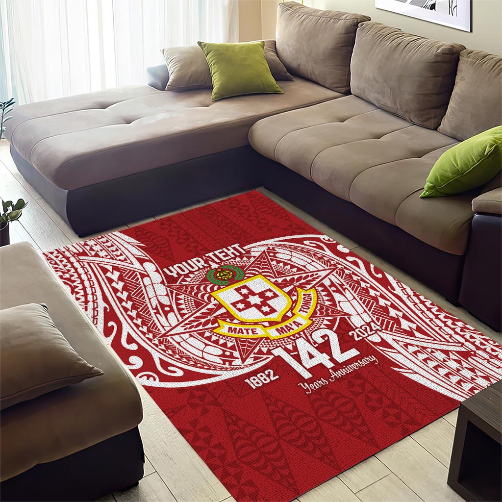 Personalised Kolisi Tonga Atele 142nd Anniversary Area Rug Special Kupesi Pattern LT9 - Polynesian Pride