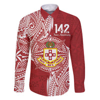 Personalised Kolisi Tonga Atele 142nd Anniversary Family Matching Off Shoulder Maxi Dress and Hawaiian Shirt Special Kupesi Pattern