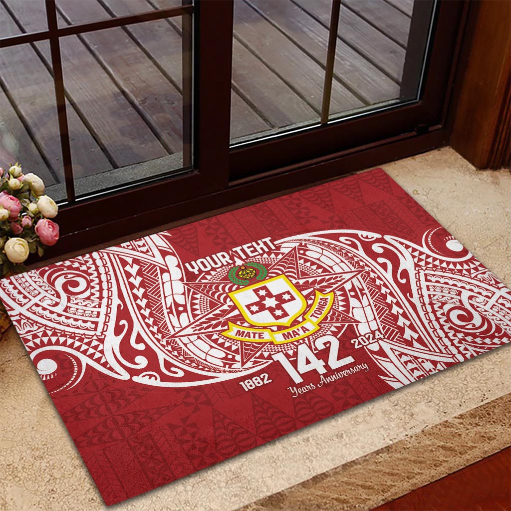 Personalised Kolisi Tonga Atele 142nd Anniversary Rubber Doormat Special Kupesi Pattern