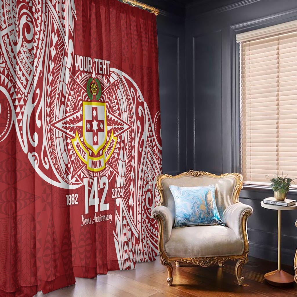 Personalised Kolisi Tonga Atele 142nd Anniversary Window Curtain Special Kupesi Pattern LT9 - Polynesian Pride