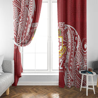 Personalised Kolisi Tonga Atele 142nd Anniversary Window Curtain Special Kupesi Pattern LT9 - Polynesian Pride