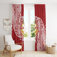 Personalised Kolisi Tonga Atele 142nd Anniversary Window Curtain Special Kupesi Pattern LT9 - Polynesian Pride
