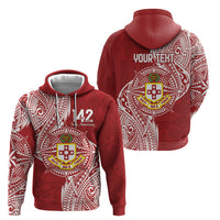 Personalised Kolisi Tonga Atele 142nd Anniversary Zip Hoodie Special Kupesi Pattern LT9 - Polynesian Pride