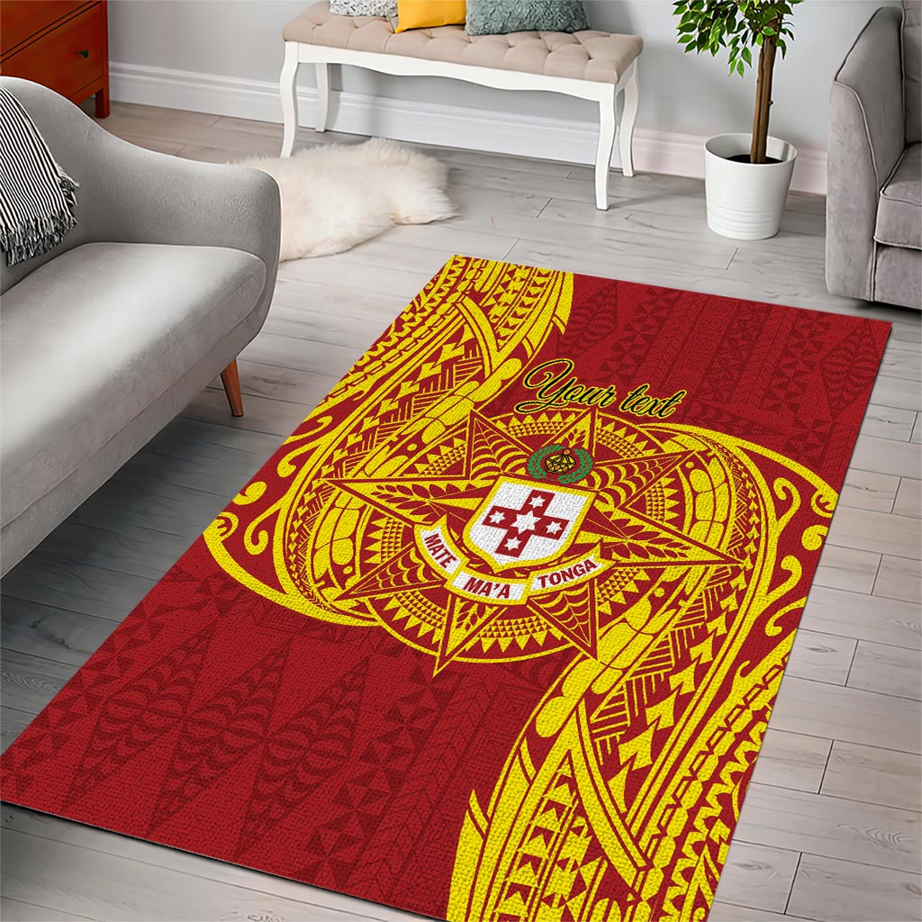 Personalised Kolisi Tonga Atele Area Rug Since 1882 Simple Ngatu Pattern LT9 - Polynesian Pride
