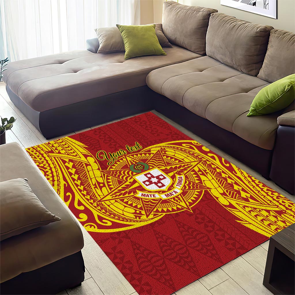 Personalised Kolisi Tonga Atele Area Rug Since 1882 Simple Ngatu Pattern LT9 - Polynesian Pride