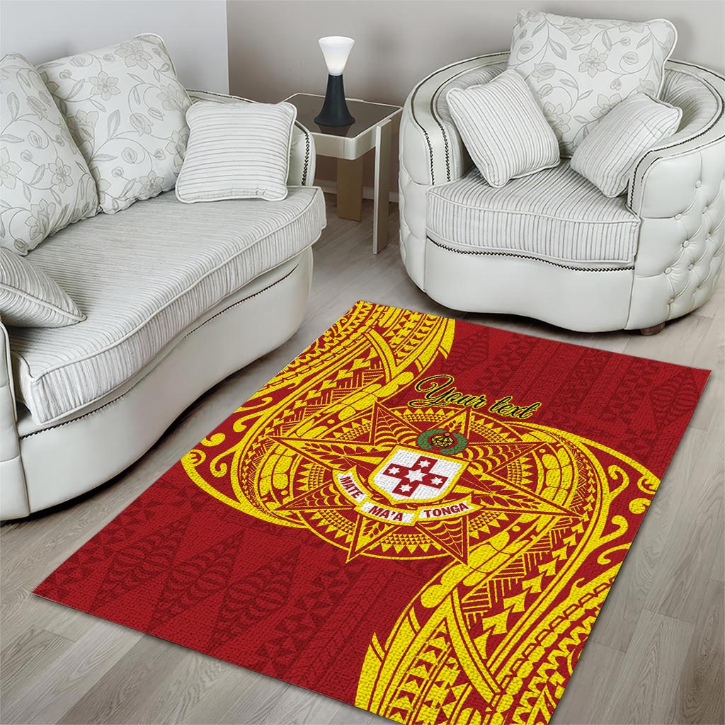 Personalised Kolisi Tonga Atele Area Rug Since 1882 Simple Ngatu Pattern LT9 - Polynesian Pride