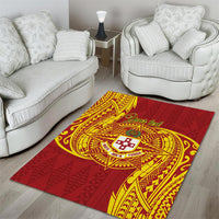 Personalised Kolisi Tonga Atele Area Rug Since 1882 Simple Ngatu Pattern LT9 - Polynesian Pride