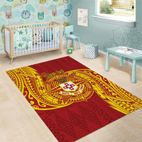 Personalised Kolisi Tonga Atele Area Rug Since 1882 Simple Ngatu Pattern LT9 - Polynesian Pride