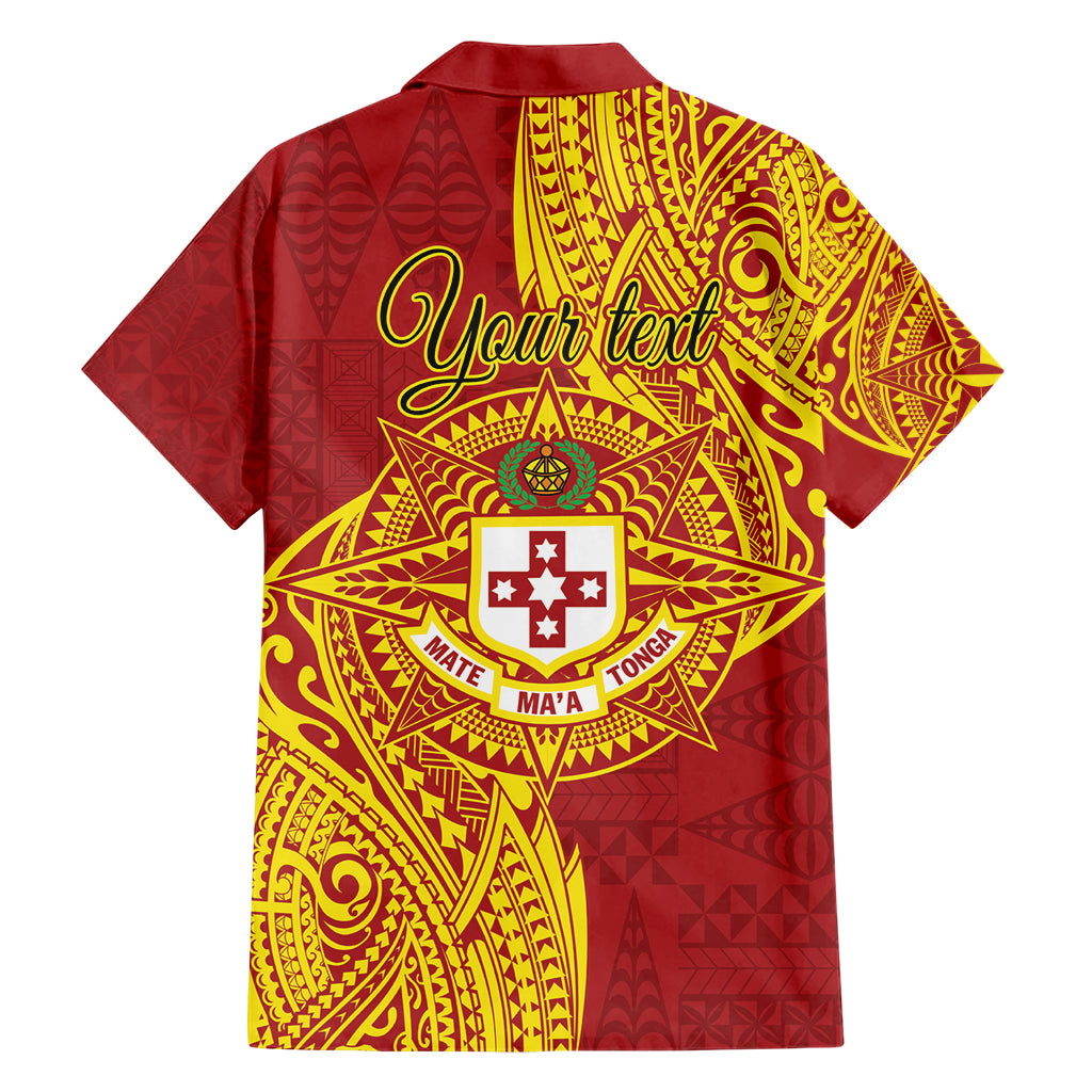 Personalised Kolisi Tonga Atele Family Matching Short Sleeve Bodycon Dress and Hawaiian Shirt Since 1882 Simple Ngatu Pattern