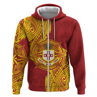 Personalised Kolisi Tonga Atele Zip Hoodie Since 1882 Simple Ngatu Pattern LT9 Zip Hoodie Gold - Polynesian Pride