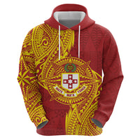 Personalised Kolisi Tonga Atele Zip Hoodie Since 1882 Simple Ngatu Pattern LT9 - Polynesian Pride