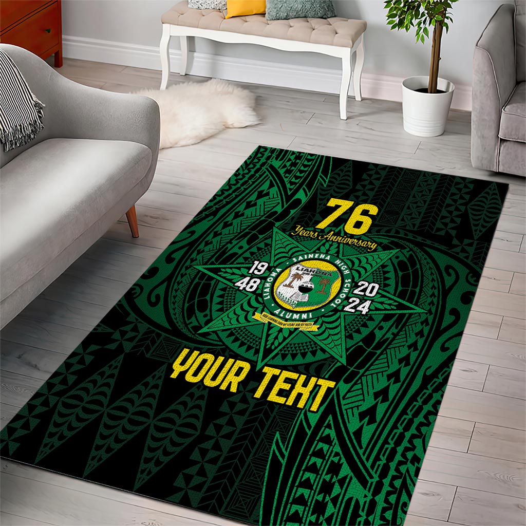 Personalised Tonga Liahona High School 76th Anniversary Area Rug Special Kupesi Pattern LT9 - Polynesian Pride