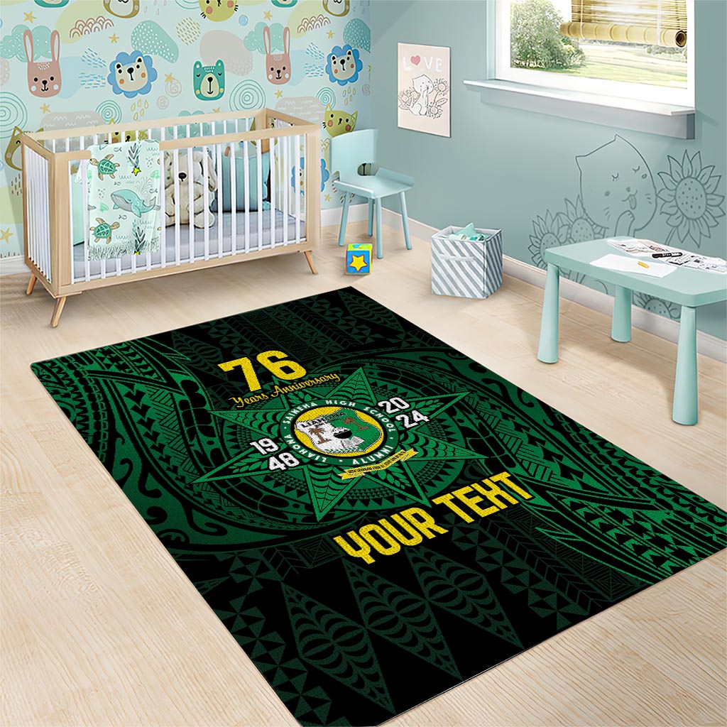 Personalised Tonga Liahona High School 76th Anniversary Area Rug Special Kupesi Pattern LT9 - Polynesian Pride