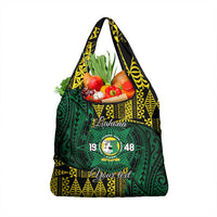 Personalised Tonga Liahona High School Grocery Bag Since 1948 Special Kupesi Pattern