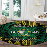 Personalised Tonga Liahona High School Round Carpet Since 1948 Special Kupesi Pattern LT9 - Polynesian Pride