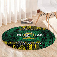 Personalised Tonga Liahona High School Round Carpet Since 1948 Special Kupesi Pattern LT9 - Polynesian Pride