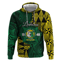 Personalised Tonga Liahona High School Zip Hoodie Since 1948 Special Kupesi Pattern LT9 Pullover Hoodie Green - Polynesian Pride