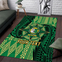 Personalised Tonga Saineha High School Area Rug Since 1978 Special Kupesi Pattern LT9 Green - Polynesian Pride