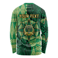 Personalised Tonga Saineha High School Long Sleeve Shirt Since 1978 Special Kupesi Pattern LT9 - Polynesian Pride