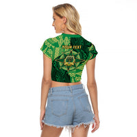 Personalised Tonga Saineha High School Raglan Cropped T Shirt Since 1978 Special Kupesi Pattern