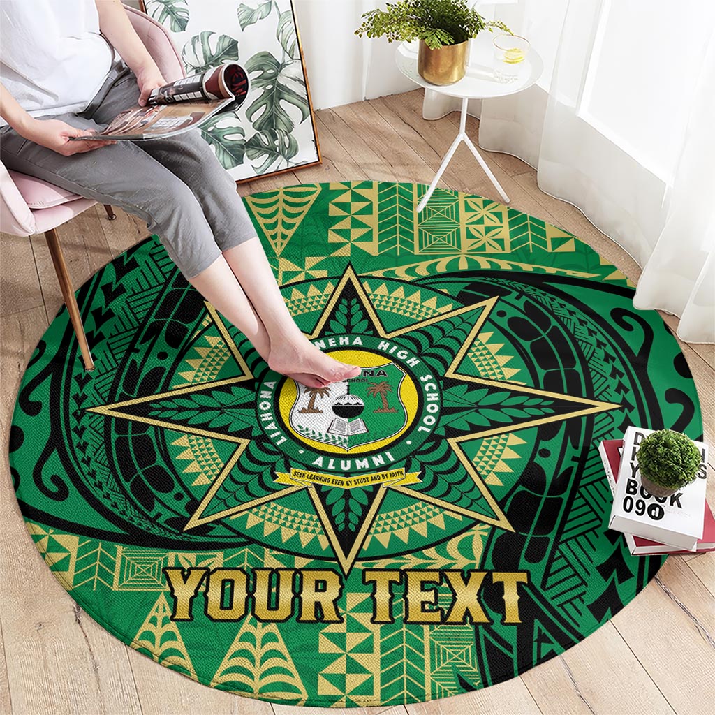 Personalised Tonga Saineha High School Round Carpet Since 1978 Special Kupesi Pattern