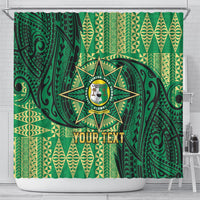 Personalised Tonga Saineha High School Shower Curtain Since 1978 Special Kupesi Pattern LT9 - Polynesian Pride