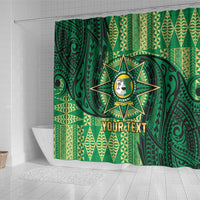 Personalised Tonga Saineha High School Shower Curtain Since 1978 Special Kupesi Pattern LT9 - Polynesian Pride