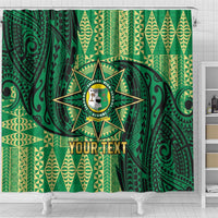 Personalised Tonga Saineha High School Shower Curtain Since 1978 Special Kupesi Pattern LT9 - Polynesian Pride