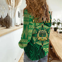 Personalised Tonga Saineha High School Women Casual Shirt Since 1978 Special Kupesi Pattern LT9 - Polynesian Pride