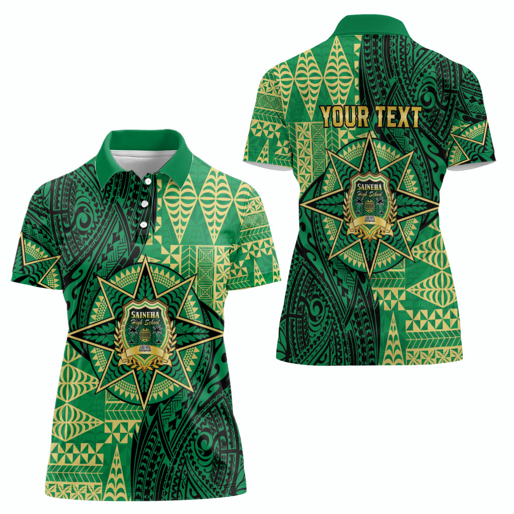 Personalised Tonga Saineha High School Women Polo Shirt Since 1978 Special Kupesi Pattern