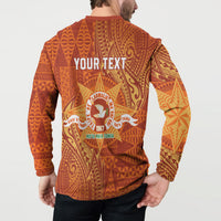 Personalised Tonga Tailulu College Button Sweatshirt Since 1967 Special Kupesi Pattern Version 1 LT9 - Polynesian Pride