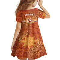 Personalised Tonga Tailulu College Family Matching Off Shoulder Maxi Dress and Hawaiian Shirt Since 1967 Special Kupesi Pattern Version 1 LT9 - Polynesian Pride