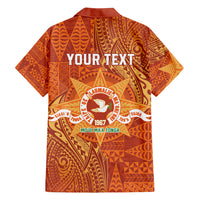 Personalised Tonga Tailulu College Family Matching Off Shoulder Maxi Dress and Hawaiian Shirt Since 1967 Special Kupesi Pattern Version 1 LT9 - Polynesian Pride