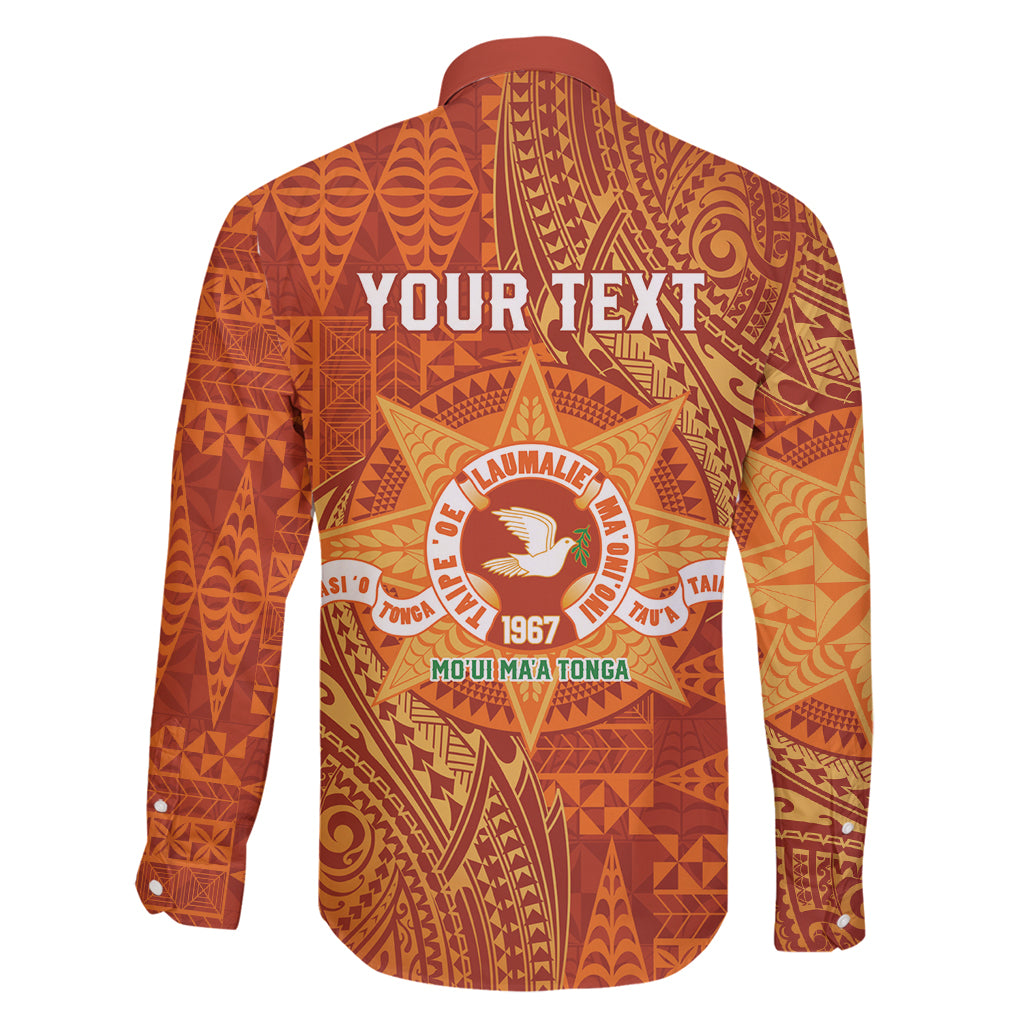 Personalised Tonga Tailulu College Family Matching Off Shoulder Maxi Dress and Hawaiian Shirt Since 1967 Special Kupesi Pattern Version 1 LT9 - Polynesian Pride