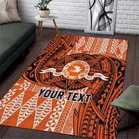 Personalised Tonga Tailulu College Area Rug Since 1967 Special Kupesi Pattern Version 2 LT9 Black - Polynesian Pride