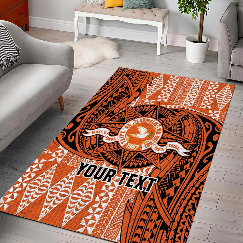 Personalised Tonga Tailulu College Area Rug Since 1967 Special Kupesi Pattern Version 2 LT9 - Polynesian Pride