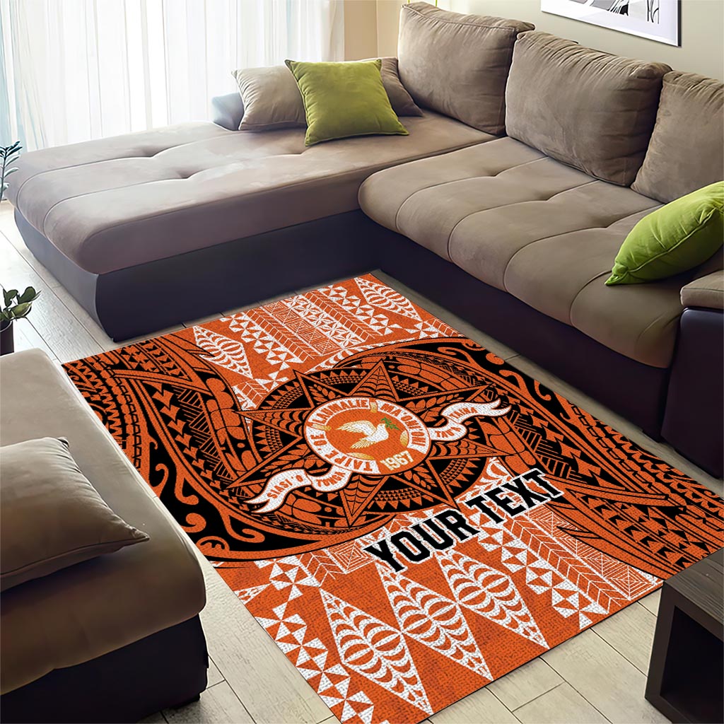 Personalised Tonga Tailulu College Area Rug Since 1967 Special Kupesi Pattern Version 2 LT9 - Polynesian Pride