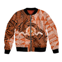 Personalised Tonga Tailulu College Bomber Jacket Since 1967 Special Kupesi Pattern Version 2 LT9 Unisex Black - Polynesian Pride