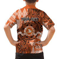Personalised Tonga Tailulu College Family Matching Off Shoulder Maxi Dress and Hawaiian Shirt Since 1967 Special Kupesi Pattern Version 2 LT9 - Polynesian Pride