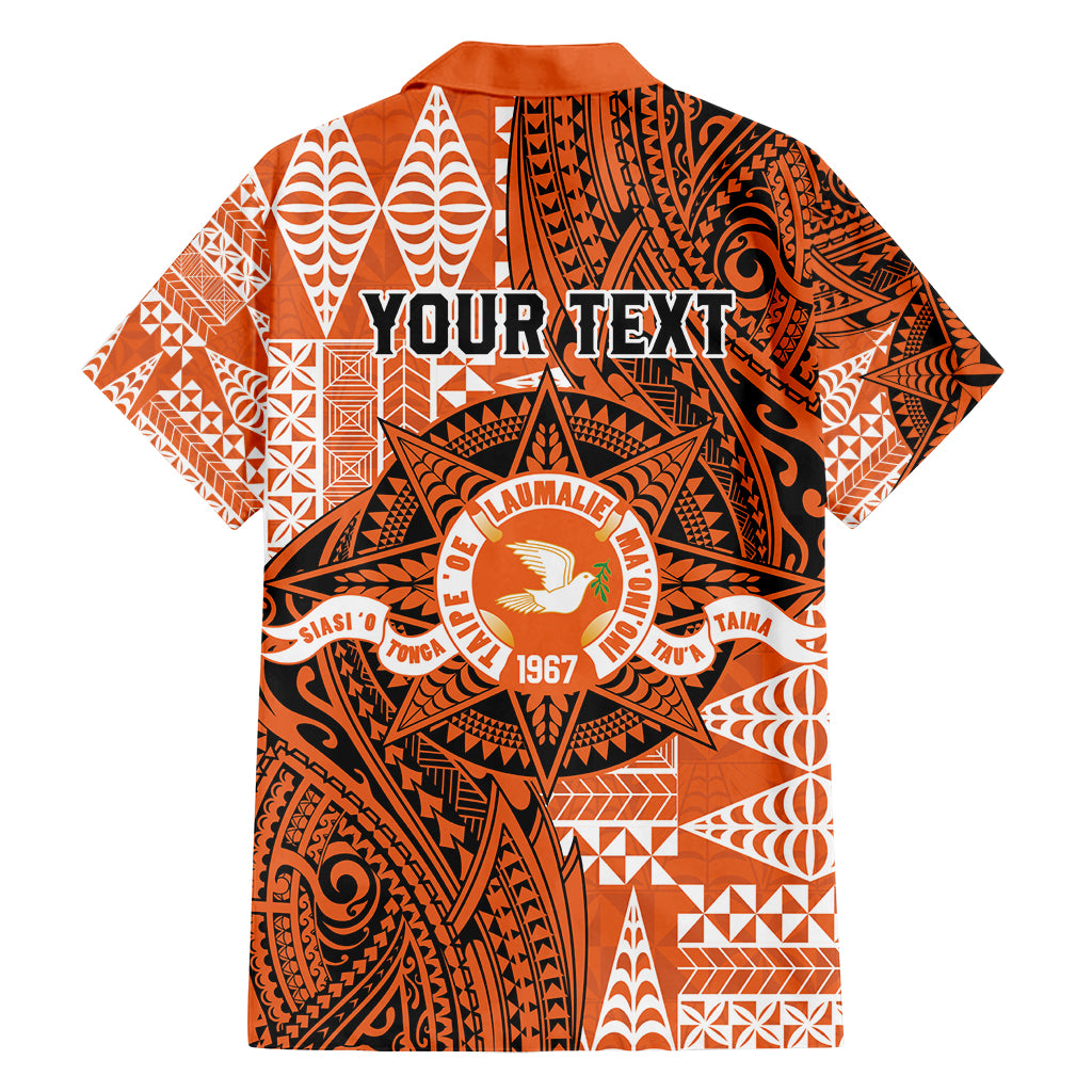 Personalised Tonga Tailulu College Family Matching Off Shoulder Maxi Dress and Hawaiian Shirt Since 1967 Special Kupesi Pattern Version 2 LT9 - Polynesian Pride
