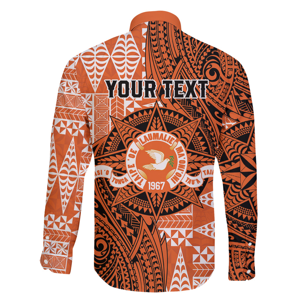 Personalised Tonga Tailulu College Family Matching Off Shoulder Maxi Dress and Hawaiian Shirt Since 1967 Special Kupesi Pattern Version 2 LT9 - Polynesian Pride