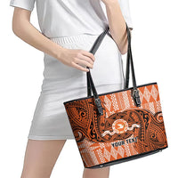 Personalised Tonga Tailulu College Leather Tote Bag Since 1967 Special Kupesi Pattern Version 2