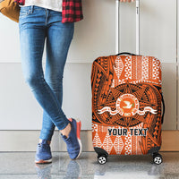 Personalised Tonga Tailulu College Luggage Cover Since 1967 Special Kupesi Pattern Version 2 LT9 - Polynesian Pride