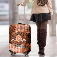 Personalised Tonga Tailulu College Luggage Cover Since 1967 Special Kupesi Pattern Version 2 LT9 - Polynesian Pride